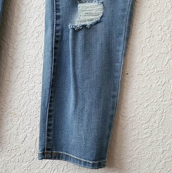 Style & Co. Blue Curve fit Mid rise Tummy control Skinny leg Ripped Jeans sz 10 - Picture 4 of 7